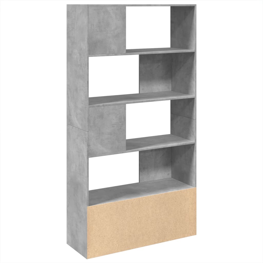 Bookcase Concrete Grey 100x36x189 cm Engineered Wood