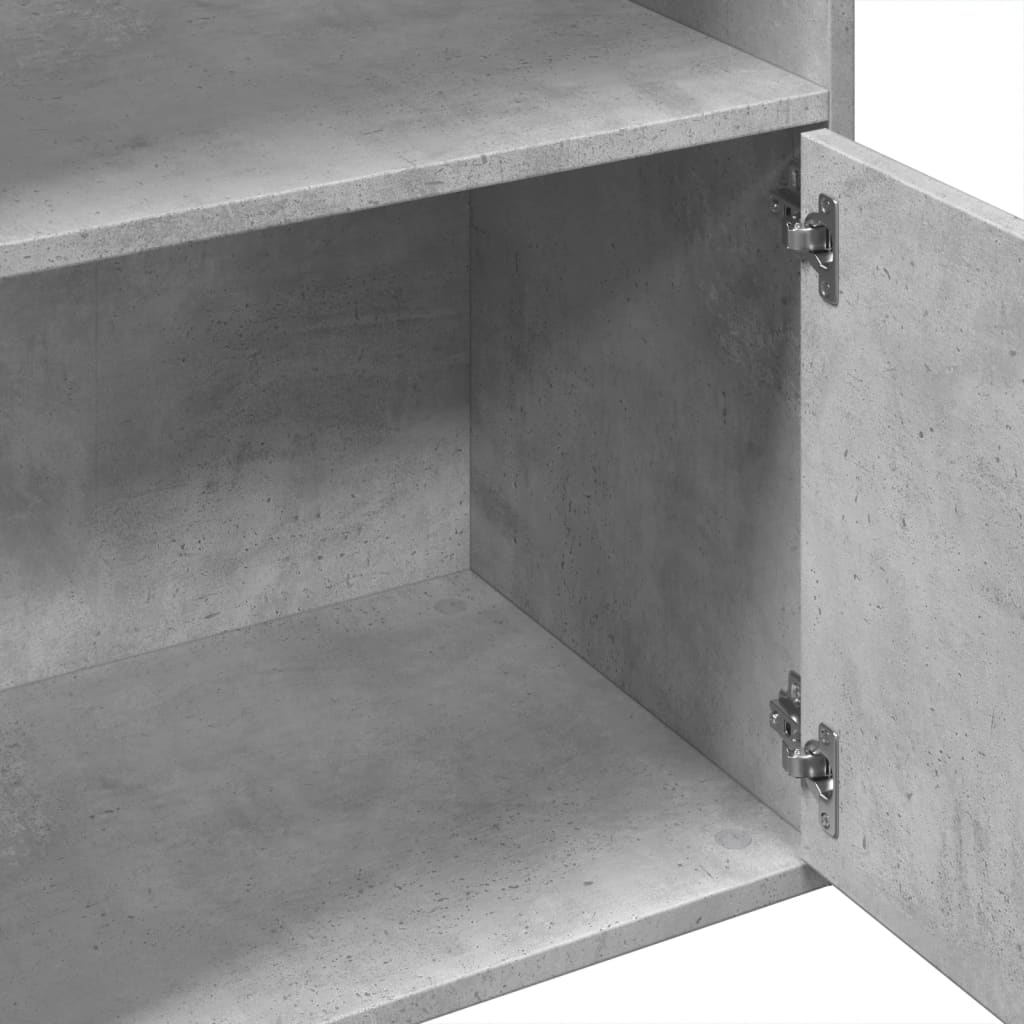 Bookcase Concrete Grey 100x36x189 cm Engineered Wood