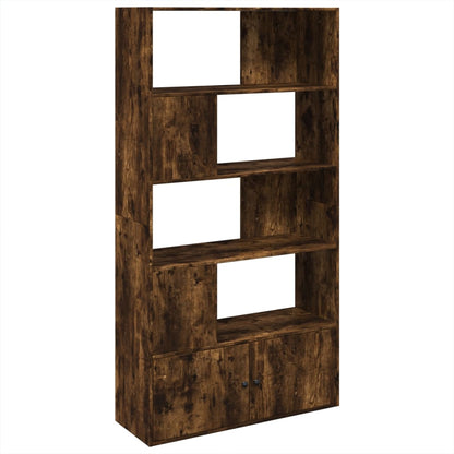 Bookcase Smoked Oak 100x36x189 cm Engineered Wood