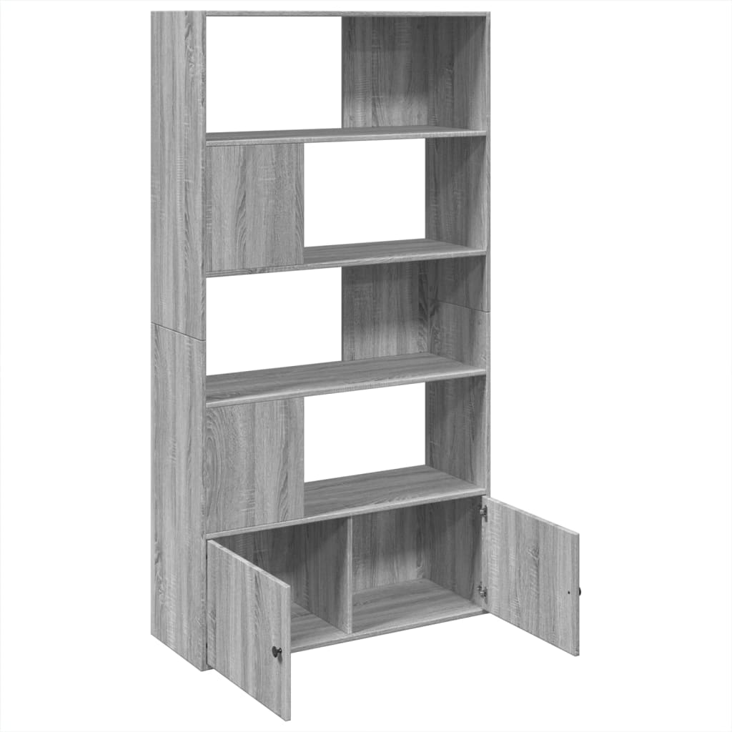 Bookcase Grey Sonoma 100x36x189 cm Engineered Wood