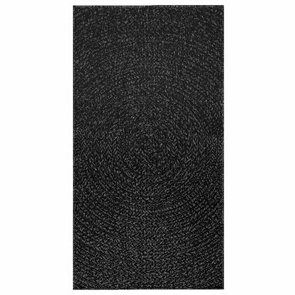 Rug ZIZUR Anthracite 80x150 cm Jute Look Indoor and Outdoor