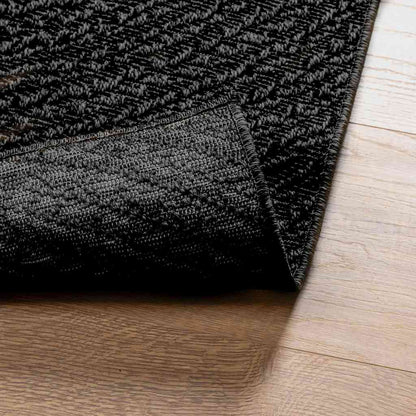 Rug ZIZUR Anthracite 80x150 cm Jute Look Indoor and Outdoor