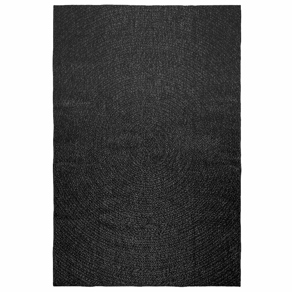 Rug ZIZUR Anthracite 160x230 cm Jute Look Indoor and Outdoor