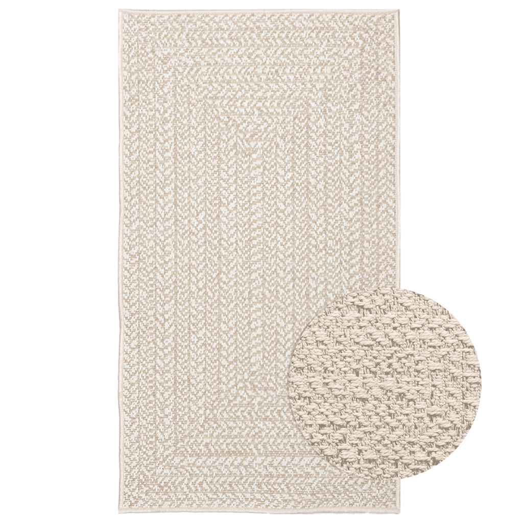 Rug ZIZUR Cream 60x110 cm Jute Look Indoor and Outdoor