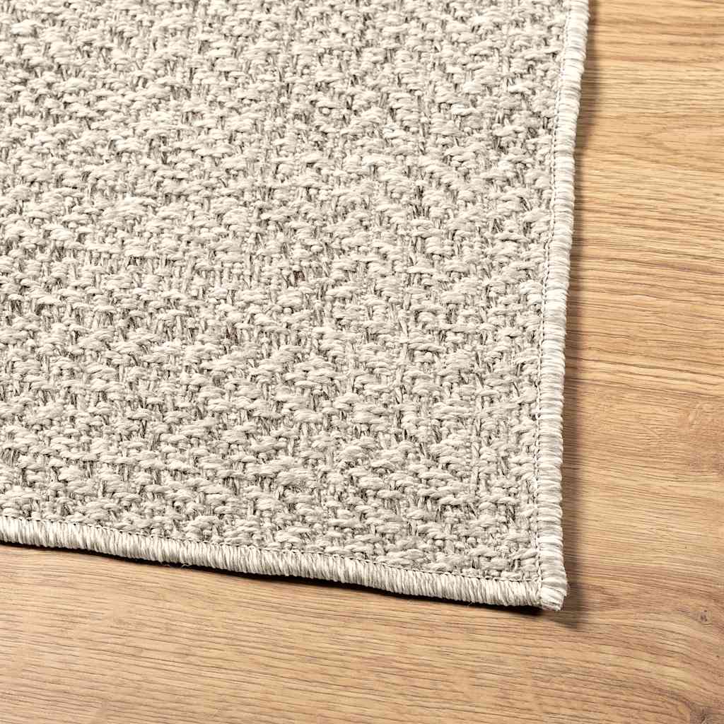 Rug ZIZUR Cream 80x150 cm Jute Look Indoor and Outdoor