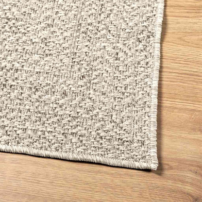 Rug ZIZUR Cream 80x250 cm Jute Look Indoor and Outdoor