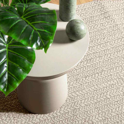 Rug ZIZUR Cream 120x120 cm Jute Look Indoor and Outdoor