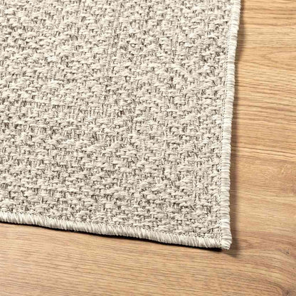 Rug ZIZUR Cream 120x120 cm Jute Look Indoor and Outdoor