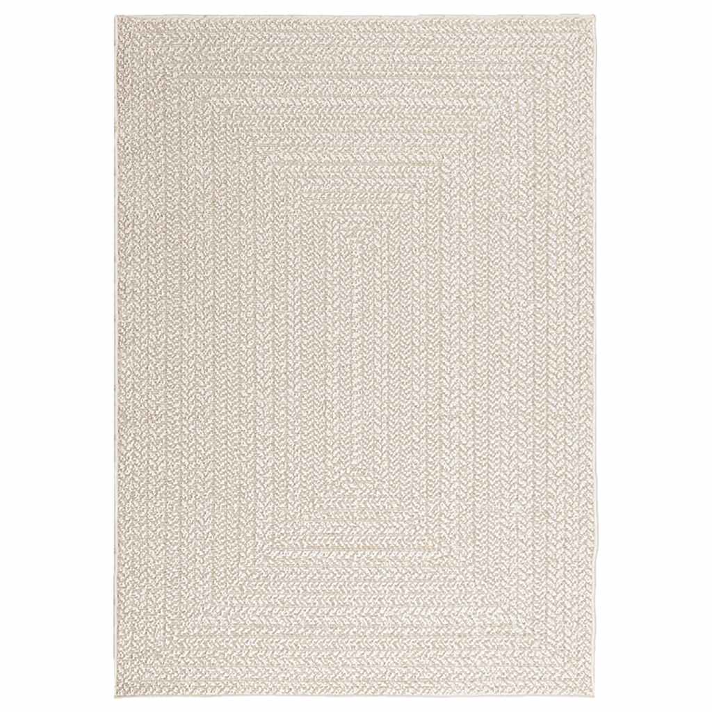 Rug ZIZUR Cream 120x170 cm Jute Look Indoor and Outdoor