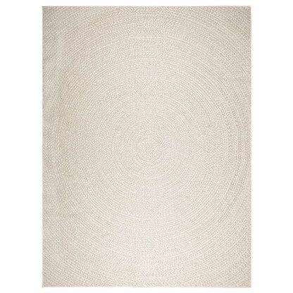 Rug ZIZUR Cream 240x340 cm Jute Look Indoor and Outdoor