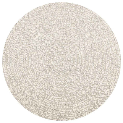 Rug ZIZUR Cream Ø 120 cm Jute Look Indoor and Outdoor