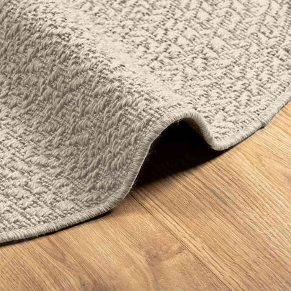 Rug ZIZUR Cream Ø 120 cm Jute Look Indoor and Outdoor