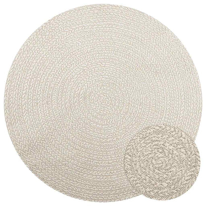 Rug ZIZUR Cream Ø 160 cm Jute Look Indoor and Outdoor