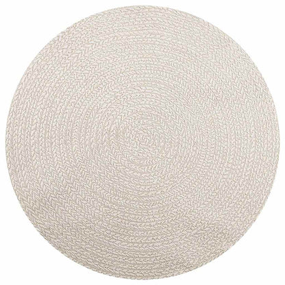 Rug ZIZUR Cream Ø 160 cm Jute Look Indoor and Outdoor