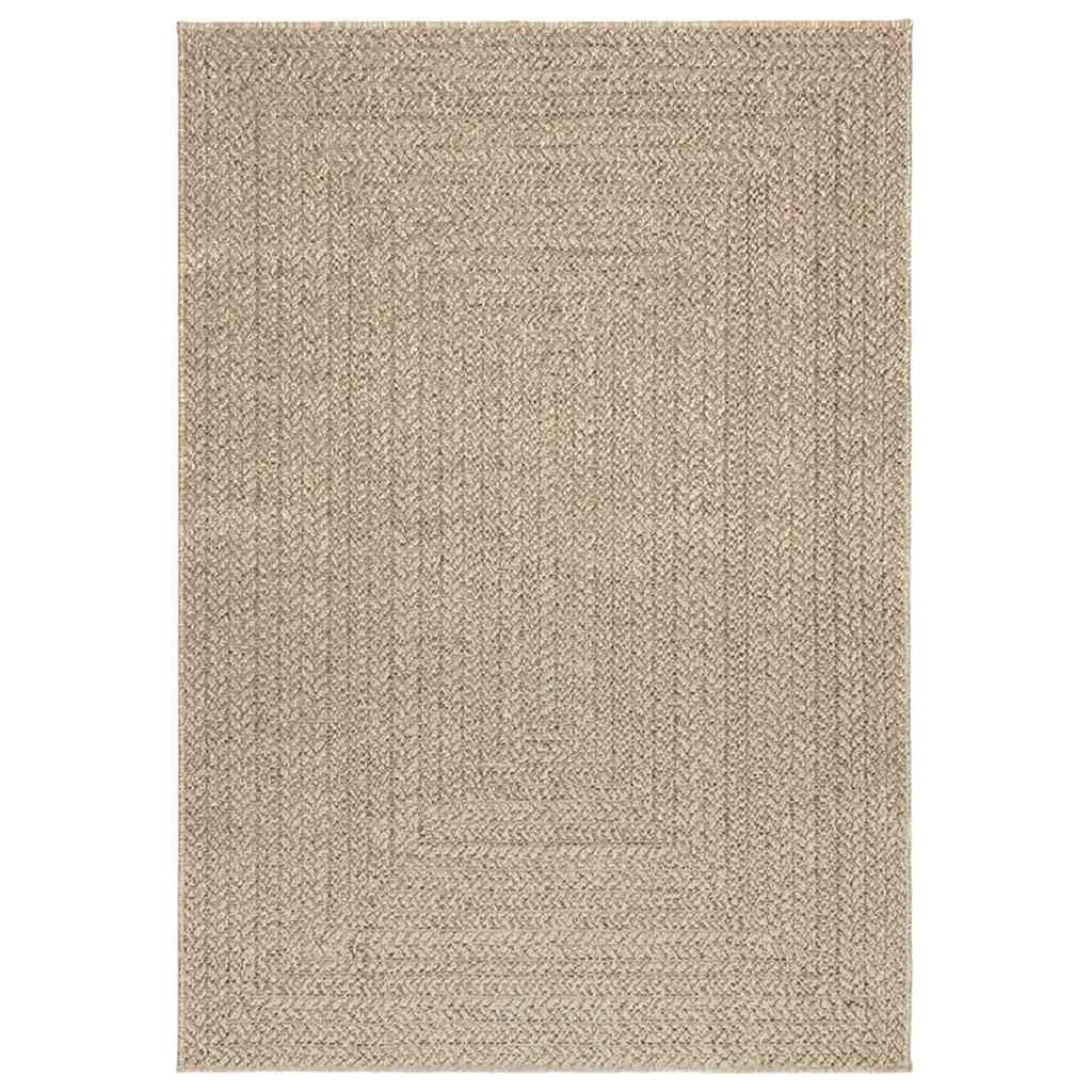 Rug ZIZUR Beige 120x170 cm Jute Look Indoor and Outdoor