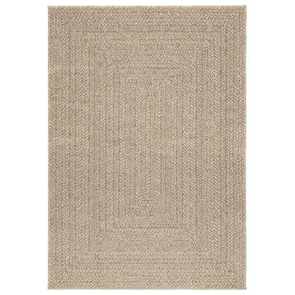 Rug ZIZUR Beige 120x170 cm Jute Look Indoor and Outdoor