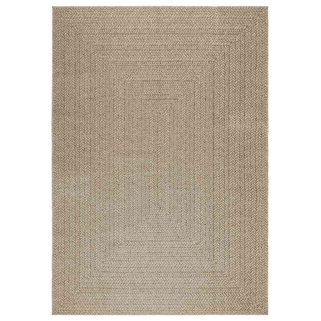 Rug ZIZUR Beige 160x230 cm Jute Look Indoor and Outdoor