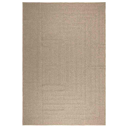 Rug ZIZUR Beige 240x340 cm Jute Look Indoor and Outdoor