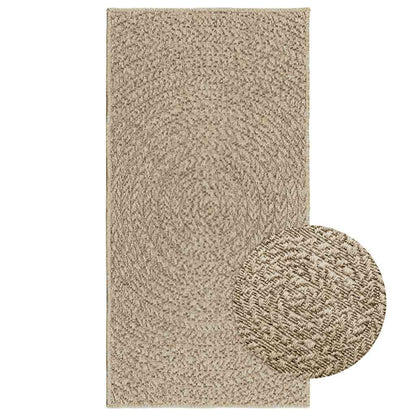 Rug ZIZUR Beige 60x110 cm Jute Look Indoor and Outdoor