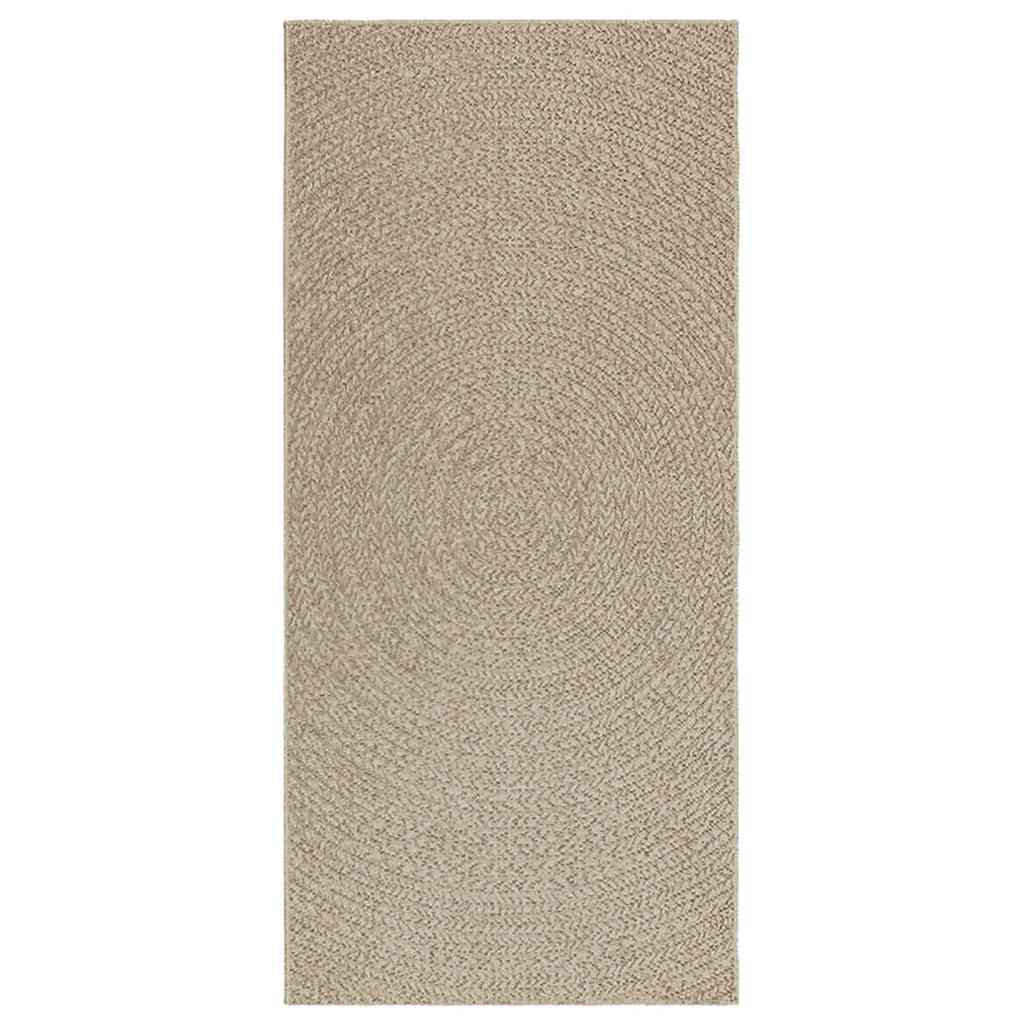 Rug ZIZUR Beige 100x200 cm Jute Look Indoor and Outdoor