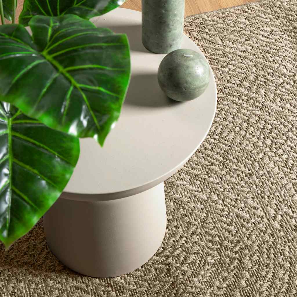 Rug ZIZUR Beige 100x200 cm Jute Look Indoor and Outdoor