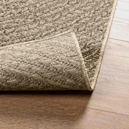 Rug ZIZUR Beige 100x200 cm Jute Look Indoor and Outdoor