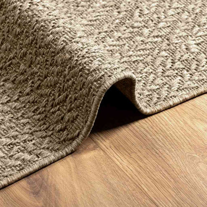 Rug ZIZUR Beige 100x200 cm Jute Look Indoor and Outdoor