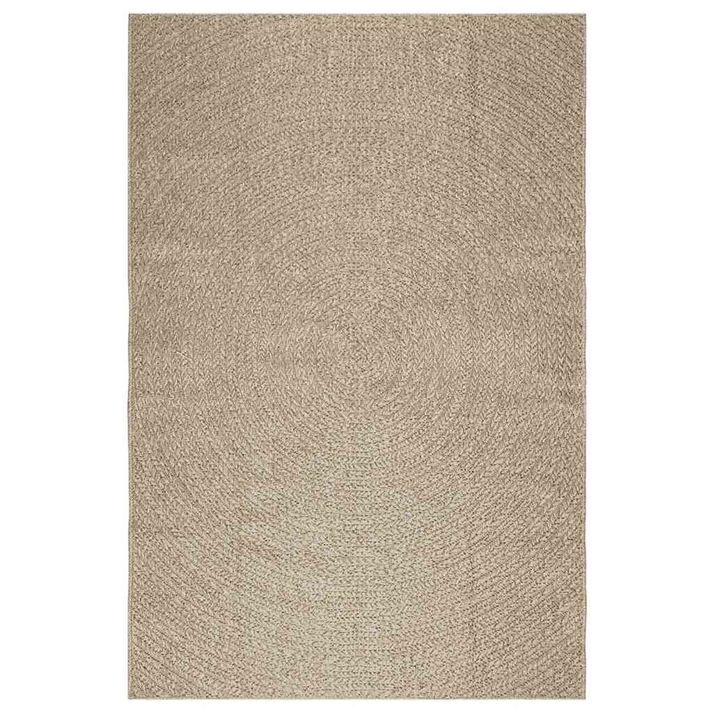 Rug ZIZUR Beige 160x230 cm Jute Look Indoor and Outdoor