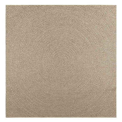 Rug ZIZUR Beige 200x200 cm Jute Look Indoor and Outdoor