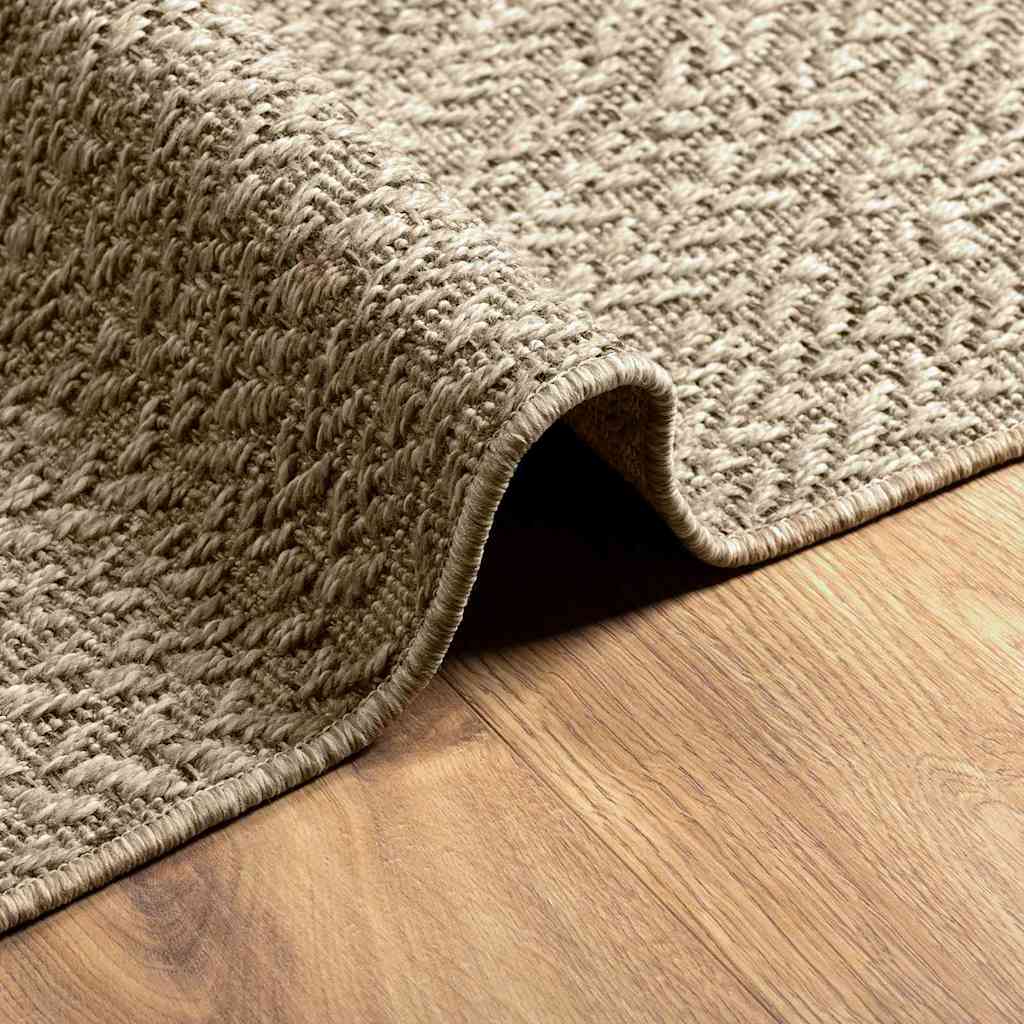 Rug ZIZUR Beige 200x290 cm Jute Look Indoor and Outdoor