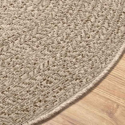 Rug ZIZUR Beige Ø 90 cm Jute Look Indoor and Outdoor