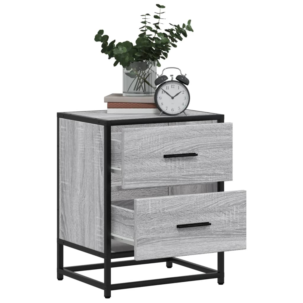 Bedside Cabinet Grey Sonoma 40x31x50 cm Engineered Wood