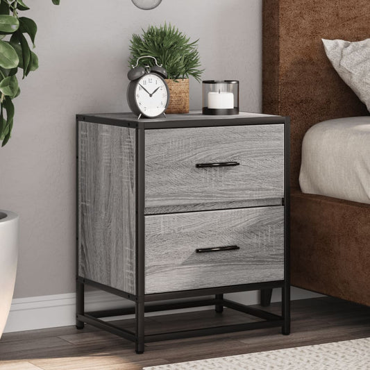 Bedside Cabinet Grey Sonoma 40x31x50 cm Engineered Wood