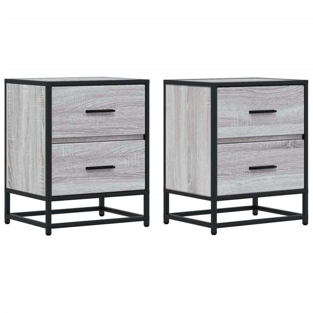 Bedside Cabinets 2 pcs Grey Sonoma 40x31x50 cm Engineered Wood