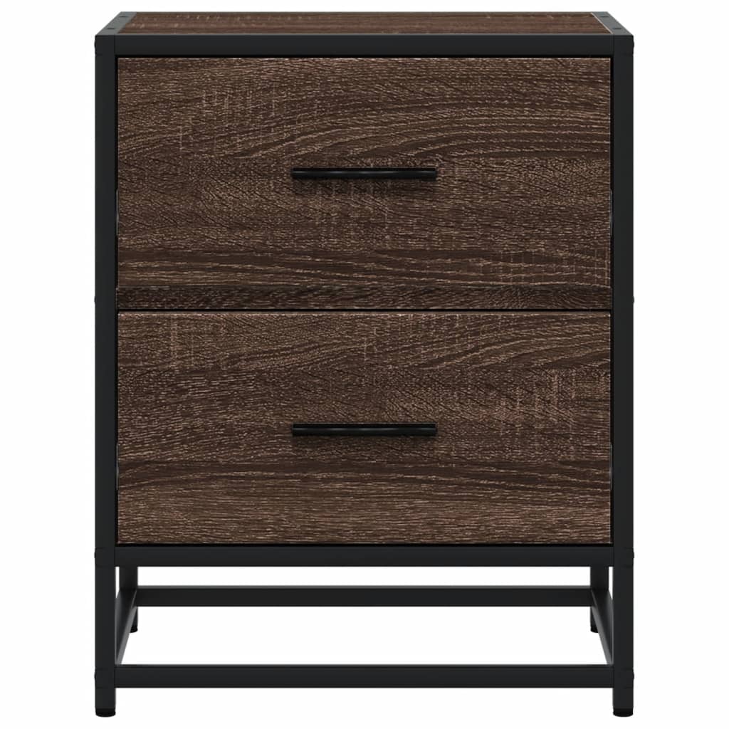 Bedside Cabinet Brown Oak 40x31x50 cm Engineered Wood