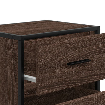 Bedside Cabinet Brown Oak 40x31x50 cm Engineered Wood