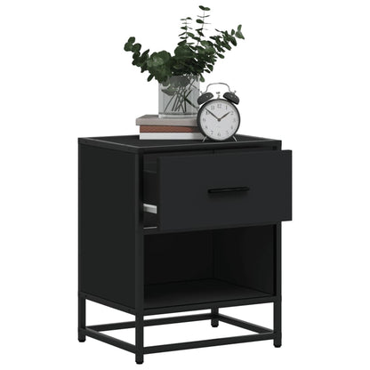 Bedside Cabinets 2 pcs Black 40x31x50 cm Engineered Wood