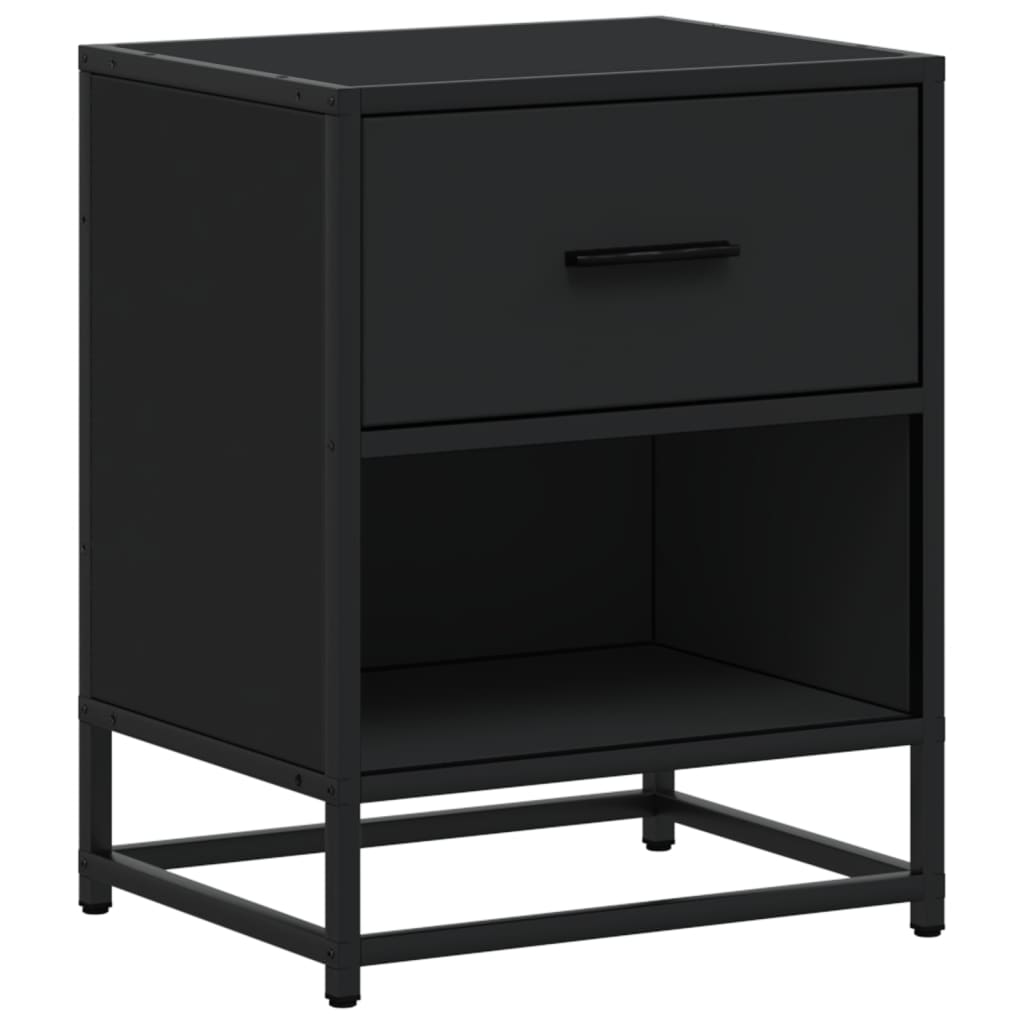 Bedside Cabinets 2 pcs Black 40x31x50 cm Engineered Wood