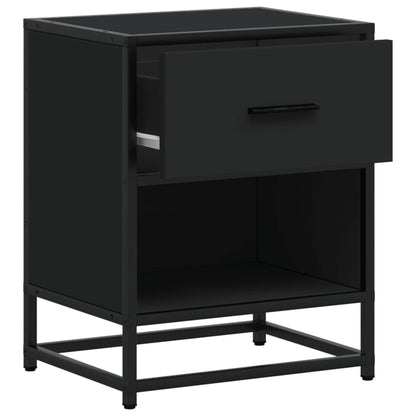 Bedside Cabinets 2 pcs Black 40x31x50 cm Engineered Wood