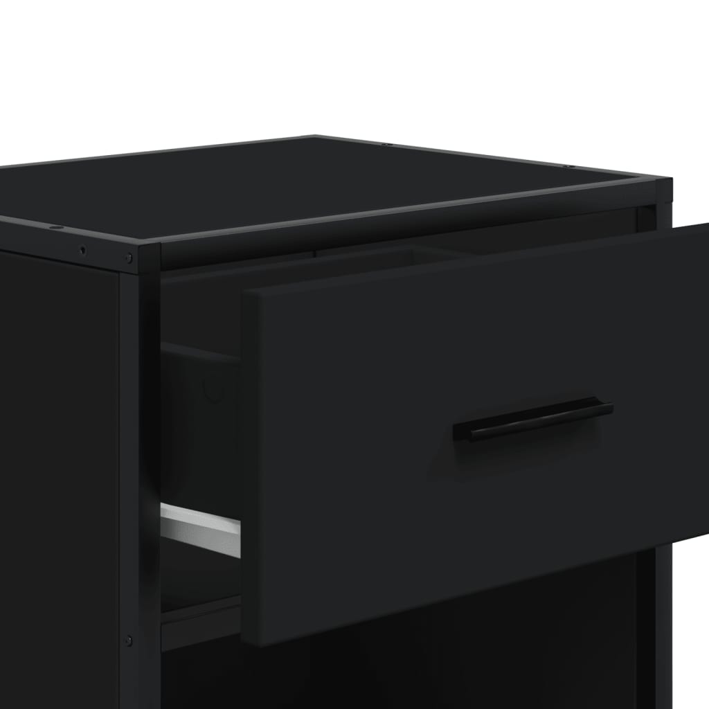 Bedside Cabinets 2 pcs Black 40x31x50 cm Engineered Wood