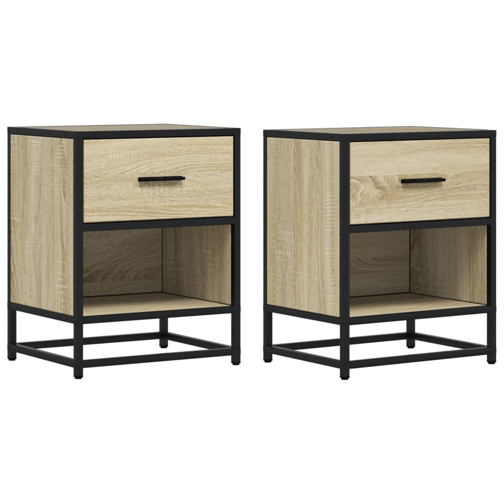 Bedside Cabinets 2 pcs Sonoma Oak 40x31x50 cm Engineered Wood