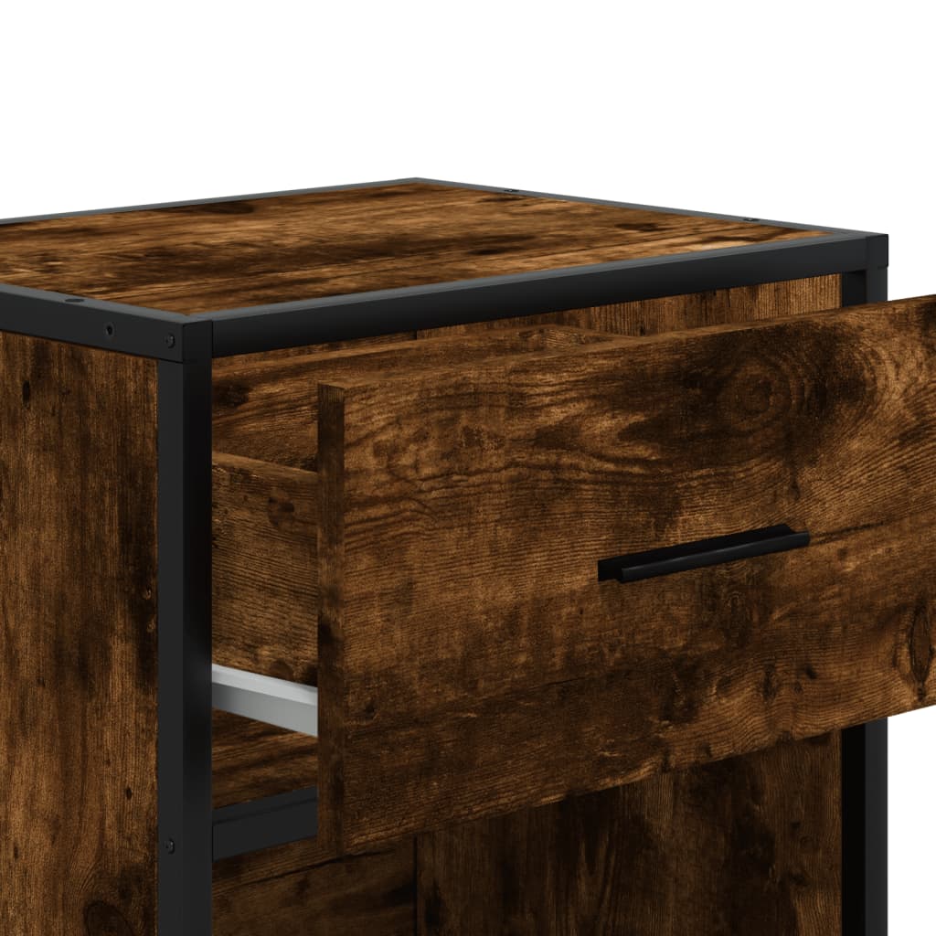 Bedside Cabinets 2 pcs Smoked Oak 40x31x50 cm Engineered Wood