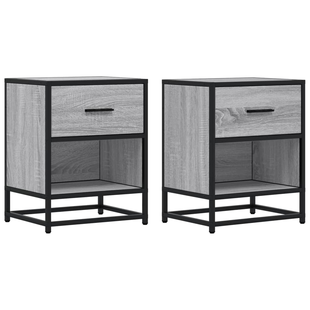 Bedside Cabinets 2 pcs Grey Sonoma 40x31x50 cm Engineered Wood