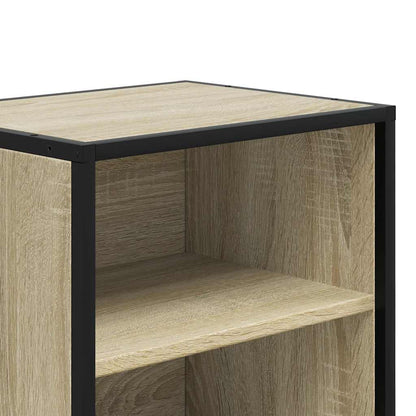 Bedside Cabinet Sonoma Oak 40x31x50 cm Engineered Wood and Metal
