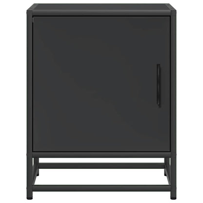 Bedside Cabinets 2 pcs Black 40x31x50 cm Engineered Wood and Metal