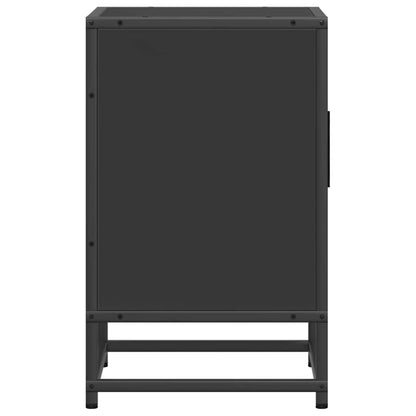 Bedside Cabinets 2 pcs Black 40x31x50 cm Engineered Wood and Metal