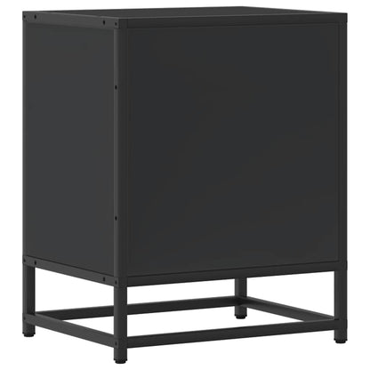 Bedside Cabinets 2 pcs Black 40x31x50 cm Engineered Wood and Metal