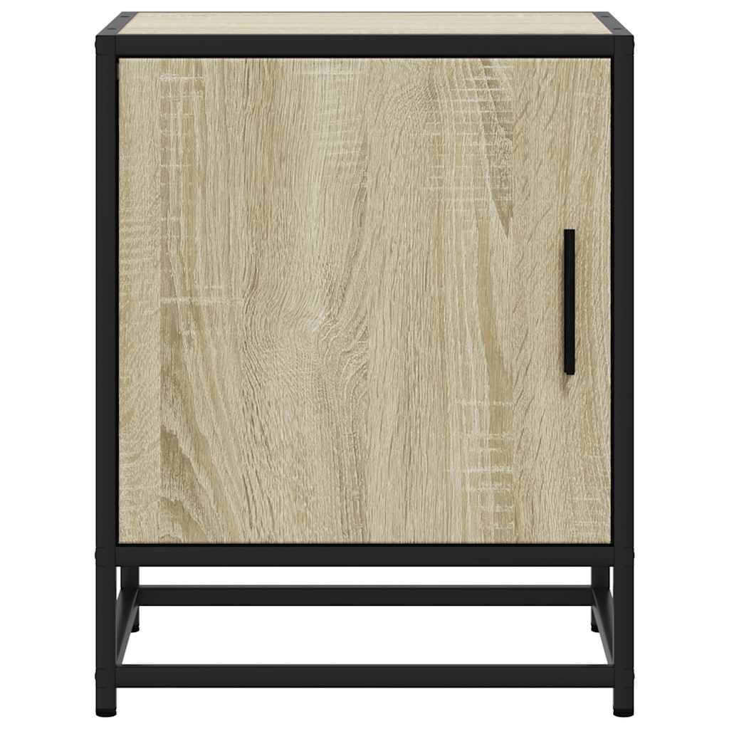 Bedside Cabinets 2 pcs Sonoma Oak 40x31x50 cm Engineered Wood and Metal