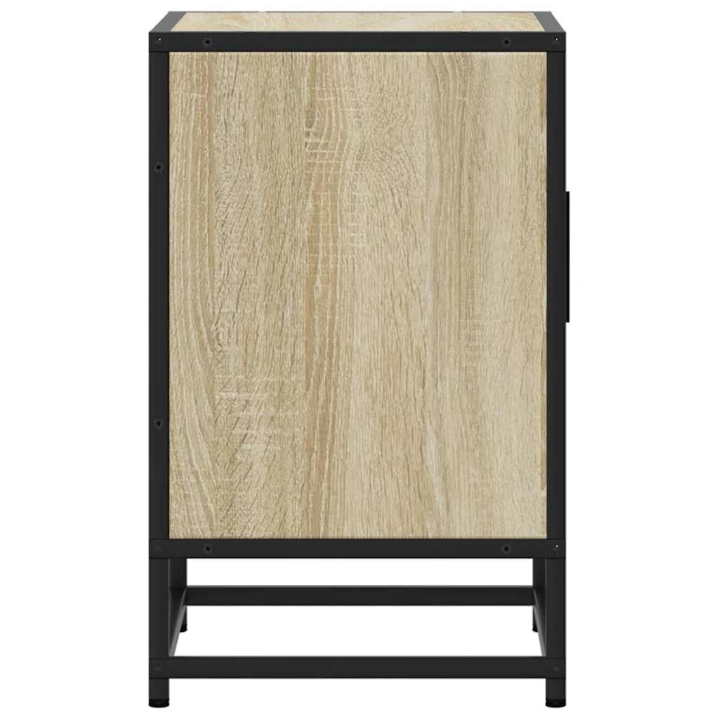 Bedside Cabinets 2 pcs Sonoma Oak 40x31x50 cm Engineered Wood and Metal