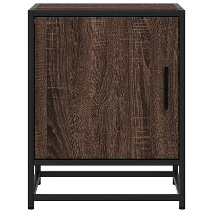 Bedside Cabinets 2 pcs Brown Oak 40x31x50 cm Engineered Wood and Metal